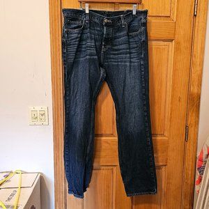 Hollister 100% Cotton Classic Straight Jeans 38 x 34 Button Fly